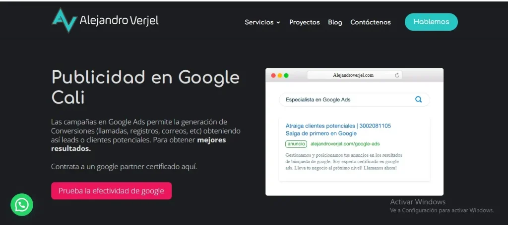 Top 5 Publicidad en Google Ads Cali Agencia Alejandro Verjel